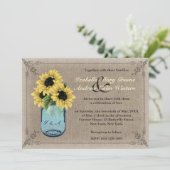 Invitation Sunflower de Mason Jar (Debout devant)