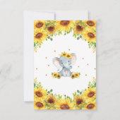 Invitation Sunflower Elephant Devine combien de cacahuètes ca (Dos)