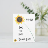 Invitation Sunflower Enregistrer la date de l'annonce (Debout devant)