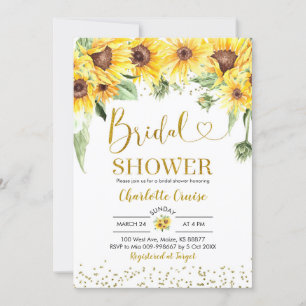 Invitation Sunflower est sur le chemin Baby shower Blonde Gir