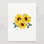 Invitation Sunflower Eucalyptus Botanique Lumières Mariage (Dos)