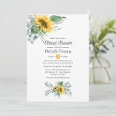 Invitation Sunflower Eucalyptus Virtual Baby ou Fête des mari (Debout devant)