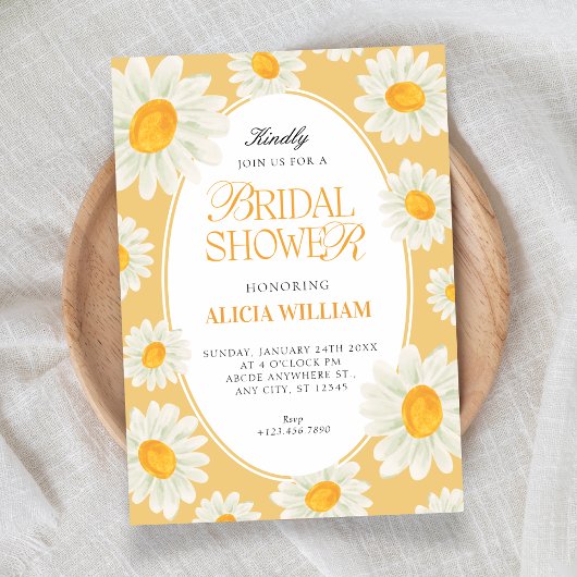 Invitation Sunflower Floral seamless pattern bridal shower