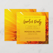 Invitation Sunflower Garden Party (Devant / Derrière)