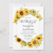 Invitation Sunflower Géométrique Automne Mariage photo Automn (Devant)