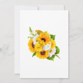 Invitation Sunflower Gold Frame Sweet 16 Party (Dos)