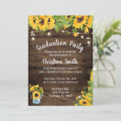 Invitation Sunflower Graduation Party - Country Rustic (Debout devant)