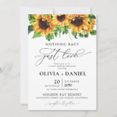 Invitation Sunflower Greenery Mariage (Devant)