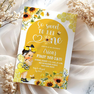 Invitation Sunflower Honey Mexicaine Premier jour d'abeille A
