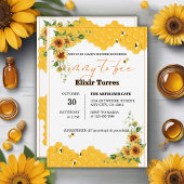 Invitation Sunflower Honeycomb Baby shower de la mère à l'abe