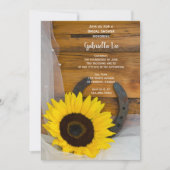 Invitation Sunflower Horseshoe Pays Fête des mariées occident (Devant)