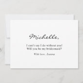 Invitation Sunflower Ivory Peony Serez-vous ma servante d'hon (Dos)