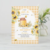 Invitation Sunflower Little Bee se trouve sur le Baby shower  (Debout devant)