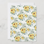 Invitation Sunflower Love est en train de brasser Douche Café (Dos)