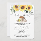 Invitation Sunflower Love est en train de brasser Douche Café (Devant)