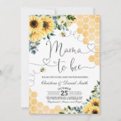 Invitation Sunflower Mama to Bee Baby shower (Devant)