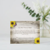 Invitation Sunflower Maman's Belly Taille Baby shower jeu | R (Debout devant)