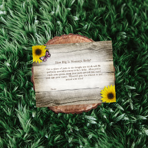 Invitation Sunflower Maman's Belly Taille Baby shower jeu   R
