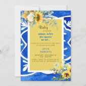 Invitation Sunflower Méditerranéenne Perspective bébé Douche (Devant)