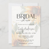 Invitation Sunflower Modern Photo Fête des mariées (Devant)