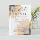 Invitation Sunflower moderne douche nuptiale (Debout devant)