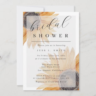 Invitation Sunflower moderne douche nuptiale
