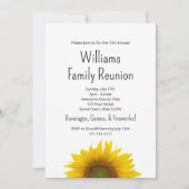Invitation Sunflower Moderne Simple Réunion familiale Bbq (Devant)