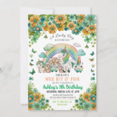 Invitation Sunflower Rainbow Unicorn St. Patrick's Birthday (Devant)