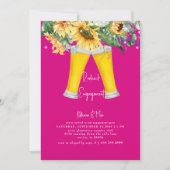 Invitation Sunflower Redneck Hot Pink (Devant)