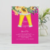 Invitation Sunflower Redneck Hot Pink (Debout devant)
