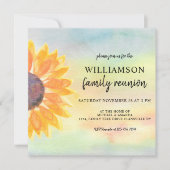 Invitation Sunflower Reunion familiale (Devant)