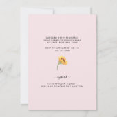 Invitation Sunflower rose Floral Burlap Fête des mariées rust (Dos)