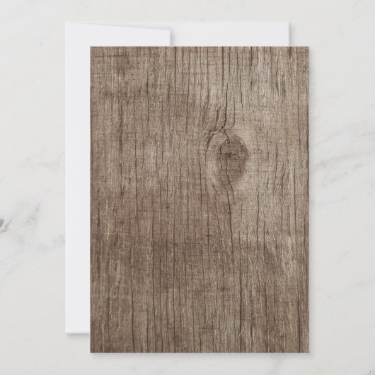 Invitation Sunflower Rustic Bois String Fête des mariées (Dos)