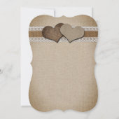 Invitation Sunflower Rustic Vintage Burlap Lace Wedding (Dos)