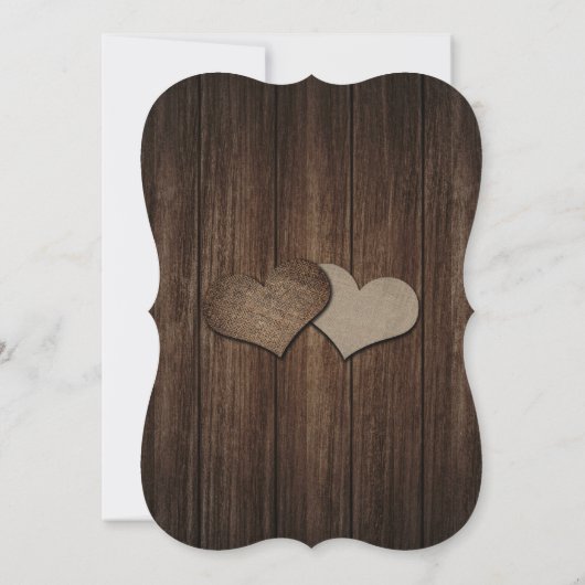 Invitation Sunflower Rustic Wood String Mariage (Dos)