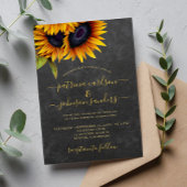 Invitation Sunflower rustique élégant mariage de tableau de b