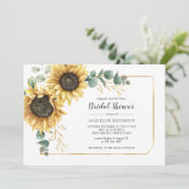 Invitation Sunflower Script Eucalyptus Fête des mariées flora (Debout devant)