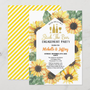 Invitation Sunflower Stock The Bar Engagement Party
