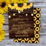 Invitation Sunflower String Lights Anniversaire Fête Invitati<br><div class="desc">Fête d'anniversaire de tournesol avec lumières de bocal de mason et belle impression que vous pouvez customiser avec toutes les informations de votre fête d'anniversaire. avec lumières de bocal de mason et belle impression que vous pouvez customiser avec toutes les informations de votre fête d'anniversaire.</div>