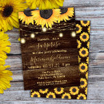 Invitation Sunflower String Lumières Surprise fête d'annivers<br><div class="desc">Fête d'anniversaire de tournesol avec lumières de mâchoires et belle impression que vous pouvez customiser avec toutes vos informations de fête d'anniversaire surprise.</div>