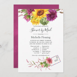 Invitation Sunflower Summer Bride ou Baby shower par la poste