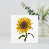 Invitation Sunflower Sunshine Floral Aquarelle Fleur (Debout devant)