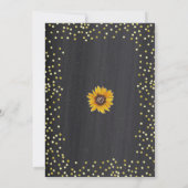Invitation Sunflower Sweet 16 tableau de bord d'anniversaire (Dos)