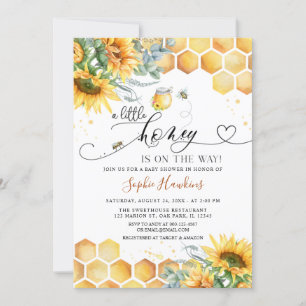 Invitation Sunflower Sweet Little Honey Bee Baby shower