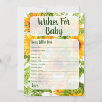 Sunflower Wings Pour Baby shower Jeu Jaune