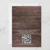 Invitation Sunflower Wood & Mason Jar Budget QR Code Wedding (Dos)