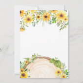 Invitation Sunflower Woodland Animals Baby Shower (Dos)