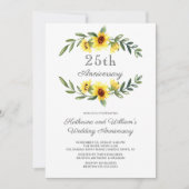Invitation Sunflower Wreath 25e anniversaire (Devant)