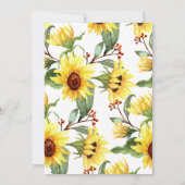 Invitation Sunflower Wreath 25e anniversaire (Dos)