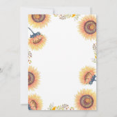 Invitation Sunflower Wreath Russe Automne fête d'anniversaire (Dos)
